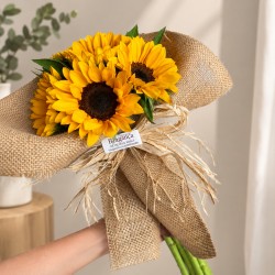 Girasoles en cinta